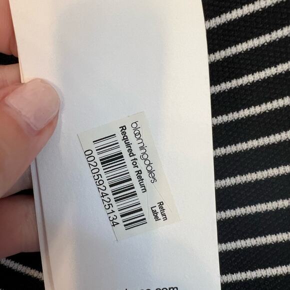 Hugo Boss Hedra Belted Dress Black White Sz 4-NWT - Picture 9 of 11